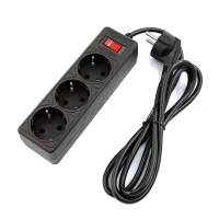 SP3B-510 GARDA. Сетевой фильтр 3 розетки,1м, черный. 5bites