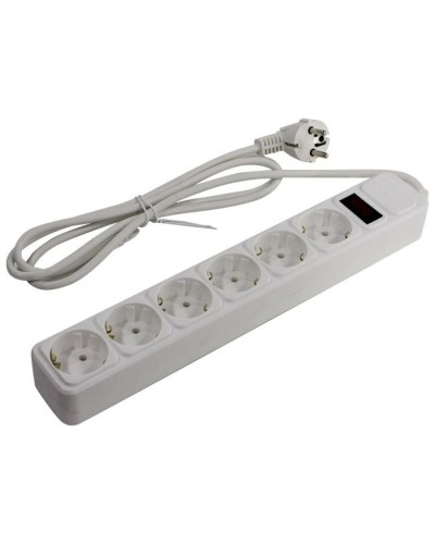 SP6W-130. Сетевой фильтр 6 розеток, 3м, белый. 5bites в Волгограде