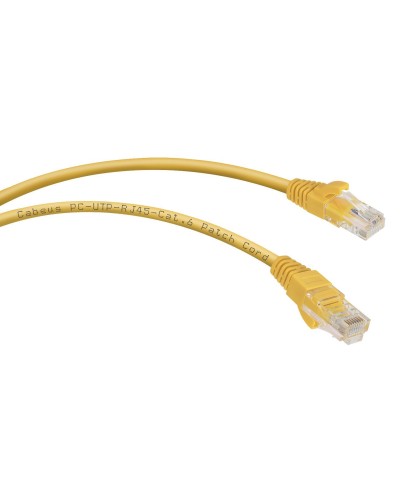 PC-UTP-RJ45-Cat.6-5m-YL (8709c), желтый. Патч-корд медный. CABEUS в Волгограде