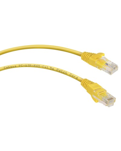 PC-UTP-RJ45-Cat.5e-1.5m-YL (7695c), желтый. Патч-корд медный. CABEUS в Волгограде