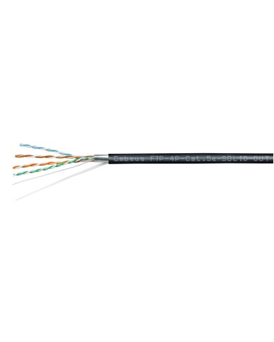 FTP-4P-Cat.5e-SOLID-OUT-PE-UV-100 (11792c-5). Кабель «витая пара» (LAN) для структурированных систем связи. CABEUS в Волгограде
