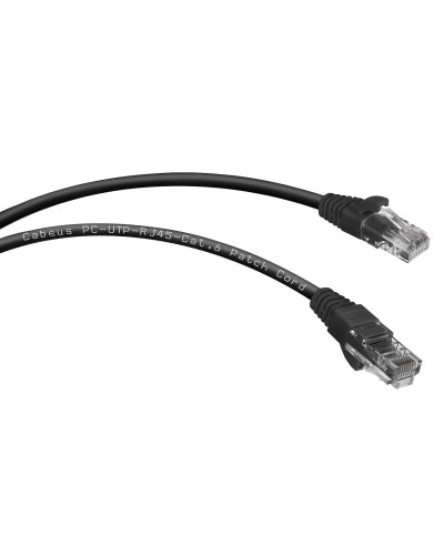 PC-UTP-RJ45-Cat.6-5m-BK (8667c), чёрный. Патч-корд медный. CABEUS в Волгограде