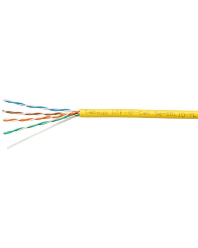 UTP-4P-Cat.5e-SOLID-LSZH-YL-100 (9780c-5). Кабель «витая пара» (LAN) для структурированных систем связи. CABEUS в Волгограде