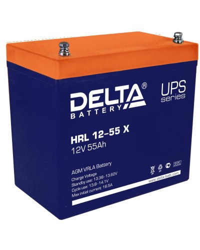 Delta HRL 12-55 X. Аккумулятор герметичный свинцово-кислотный. Delta в Волгограде