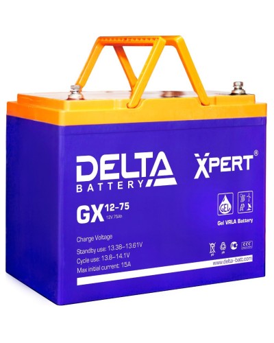 Delta GX 12-75. Аккумулятор герметичный свинцово-кислотный. Delta в Волгограде
