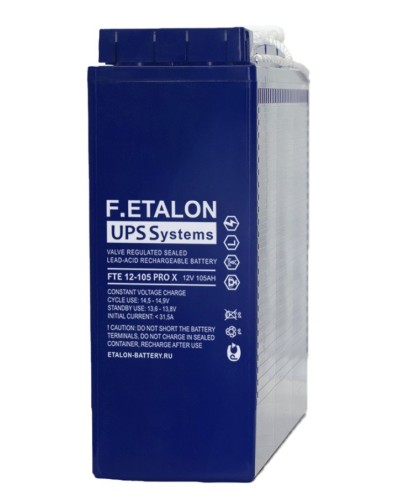 F.ETALON FTE 12-105 PRO X. Аккумулятор герметичный свинцово-кислотный. ETALON в Волгограде