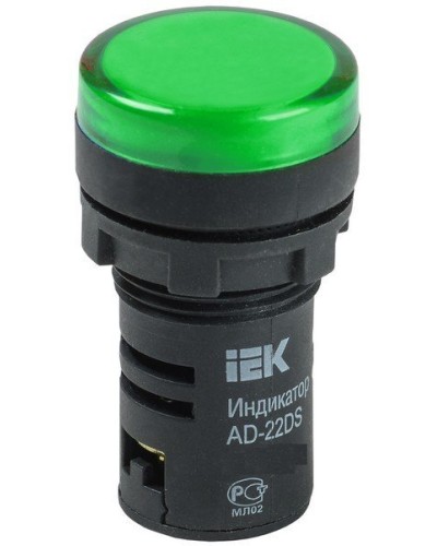 Лампа AD22DS (LED) матрица D22мм зеленый 230В (BLS10-ADDS-230-K06). Светосигнальный индикатор. IEK в Волгограде