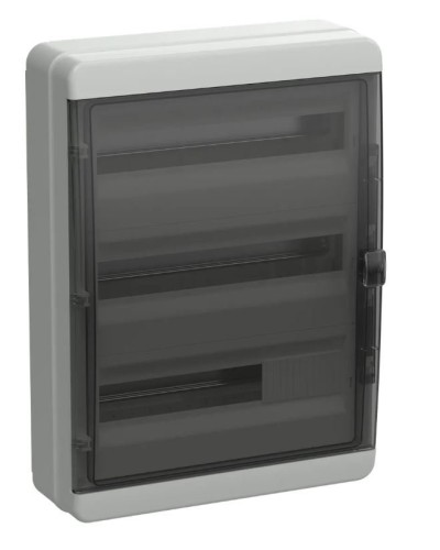 Корпус пластиковый КМПн-54 IP65 TEKFOR (TF5-KP72-N-54-65-K03-K02). Корпус модульный пластиковый черная прозрачная дверь. IEK в Волгограде