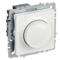 Светорегулятор поворотно-нажимной, 600Вт, СС10-1-0-БрБ белый BRITE (BR-D20-0600-K01). Светорегулятор поворотно-нажимной. IEK