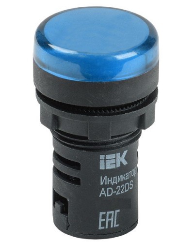 Лампа AD22DS (LED) матрица D22мм синий 24В AC/DC (BLS10-ADDS-024-K07). Светосигнальный индикатор. IEK в Волгограде