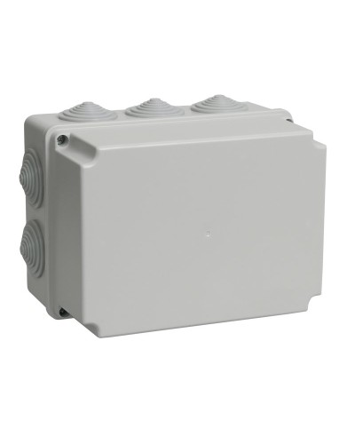 Коробка распаячная КМ41245 190х140х120 открытой проводки IP44 10 гермовводов серая (UKO10-190-140-120-K41-44). Коробка распаячная безгалогенная (HF). IEK в Волгограде