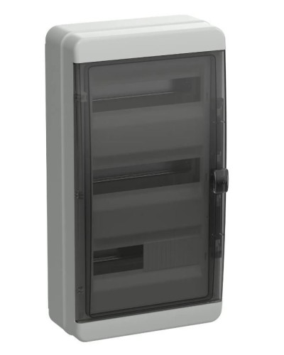 Корпус пластиковый КМПн-36 IP65 TEKFOR (TF5-KP72-N-36-65-K03-K02). Корпус модульный пластиковый черная прозрачная дверь. IEK в Волгограде