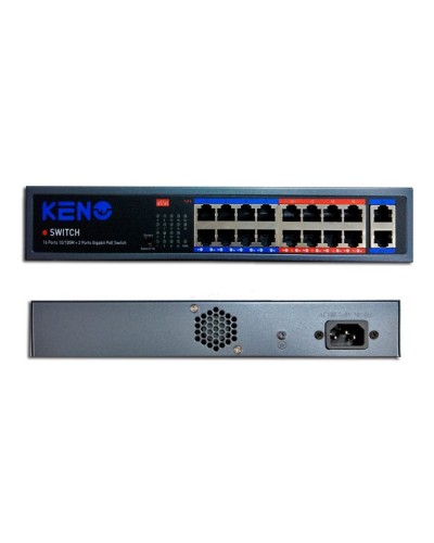 KN-SW1602POE+. Коммутатор с питанием по PoE. KENO в Волгограде