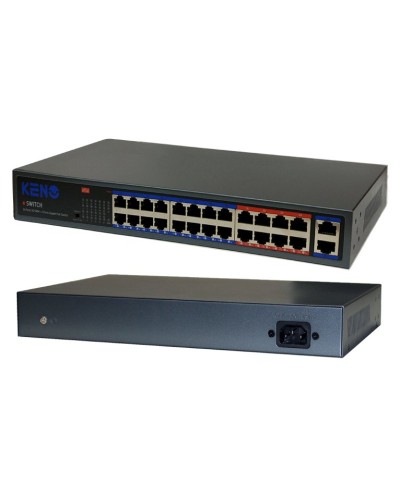 KN-SW2402POE+. Коммутатор с питанием по PoE. KENO в Волгограде