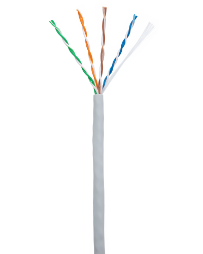 U/UTP 4pair, Cat5e, In, PVC (EC-UU004-5E-PVC-GY-1). Кабель «витая пара» (LAN) для структурированных систем связи. NETLAN в Волгограде