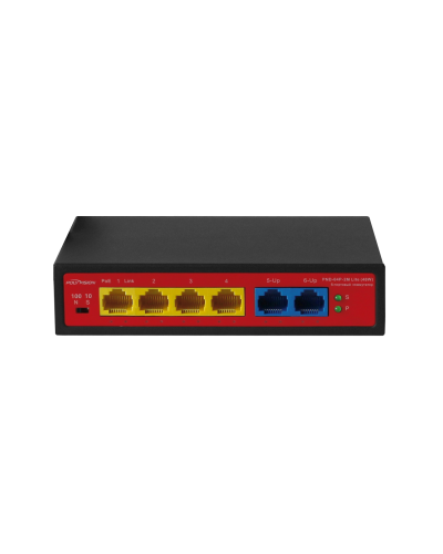PND-04P-2M Lite (48W). Коммутатор неуправляемый 6-портовый с функцией PoE. Polyvision в Волгограде