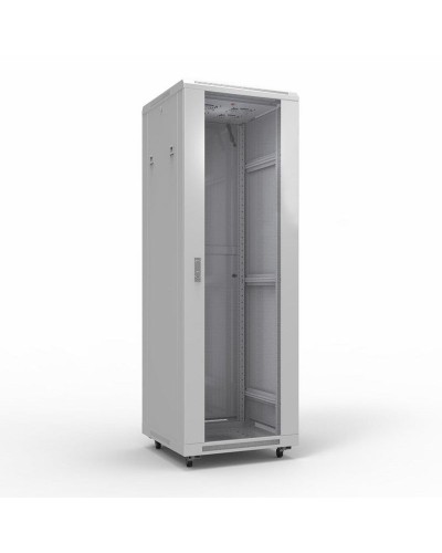 Шкаф телекоммуникационный 19 напольный 42U 600х800 мм, передняя дверь стекло, задняя дверь металл, RAL 7035 (состоит из 3 частей) (04-2306). Шкаф телекоммуникационный 19 напольный 42U. Rexant в Волгограде