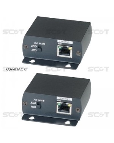 IP01P. Удлинитель Ethernet с PoE. SC&T в Волгограде
