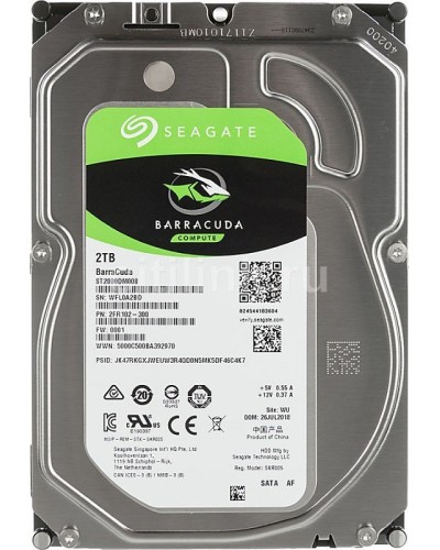 HDD 2000 GB (2 TB) SATA-III Barracuda (ST2000DM008). Жесткий диск (HDD) для видеонаблюдения. Seagate в Волгограде
