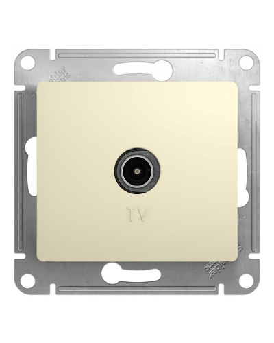 Glossa розетка TV антенна коннектор, 1-местная, скрытой установки, механизм, бежевый (GSL000293). Розетка TV антенна. Systeme Electric в Волгограде