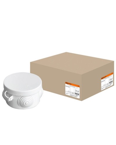 Коробка ОП D65х40мм, крышка, IP54, 4вх. (SQ1401-0501). Распаячная коробка. TDM ЕLECTRIC в Волгограде
