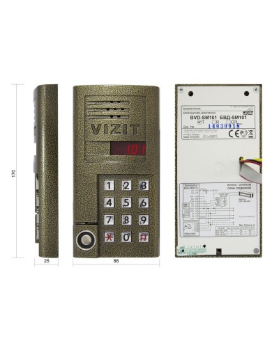 БВД-SM101T. Вызывная панель аудиодомофона. VIZIT в Волгограде