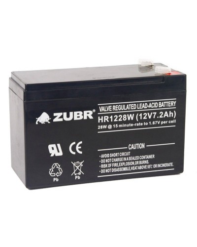 ZUBR HR 1228W (12V, 7,2Ah). Аккумулятор герметичный свинцово-кислотный. ZUBR в Волгограде