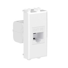 Розетка RJ-45 Avanti 1 модуль белое облако (4400661): Розетка компьютерная, без шторки модульная, кат.5е