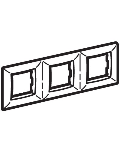 Рамка на 2+2+2 модуля (трехместная), слон. кость (75013O): Рамка трехместная, Brava в Волгограде
