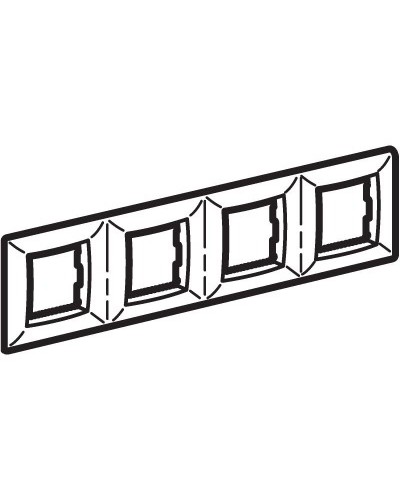 Рамка на 2+2+2+2 модуля (четырехместная), сл. кость (75014O): Рамка четырехместная, Brava в Волгограде