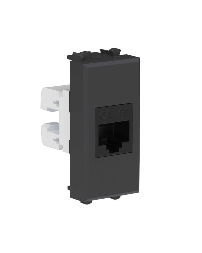 Розетка RJ-45, кат.5E, Avanti, 1 модуль, черный матовый (4412661): Розетка компьютерная модульная в Волгограде