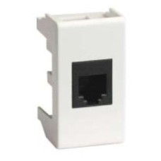 Розетка RJ-45 Viva 1 модуль белая (45038): Розетка компьютерная с одним разъёмом