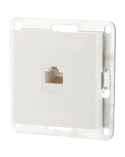 Розетка RJ-45 кат.5е с накладкой, белый LK80 (846104-1). Розетка компьютерная. Экопласт в Волгограде