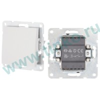 Выключатель 1-клавиша 16 A, 250 B, белый LK60 (860104-1). Выключатель. Экопласт