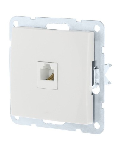 Розетка RJ-45 кат. 5е с накладкой, белый LK60 (866104-1). Розетка компьютерная. Экопласт в Волгограде