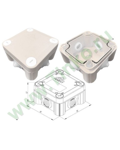 КМ-1010(П)-IP55. Коробка монтажная. Гефест в Волгограде