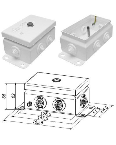 КМ IP55-0812 (без DIN рейки). Коробка монтажная электротехническая. Гефест в Волгограде