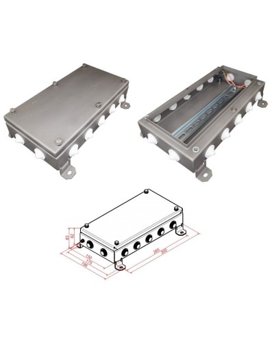 КМ IP55-1530, 14 вводов, нержавейка. Коробка монтажная электротехническая. Гефест в Волгограде