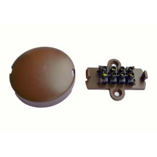 УК-2П с винтовым клеммником на 4 контакта, евродизайн (коричневый). Коробка коммутационная. КомплектСтройСервис