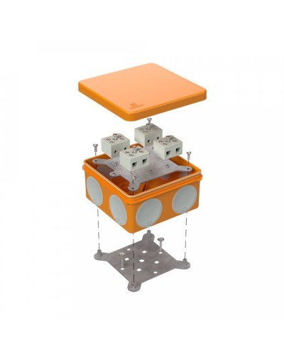 Коробка огнестойкая 100х100х50 (60-0300-FR10.0-8). Коробка огнестойкая для открытой установки. Промрукав в Волгограде