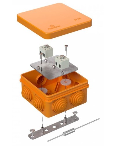 Коробка огнестойкая 80х80х40 (40-0210-FR1.5-4-П). Коробка огнестойкая для открытой установки. Промрукав в Волгограде